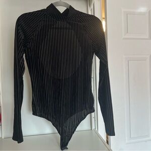 Lulus | Sheer Velvet Bodysuit